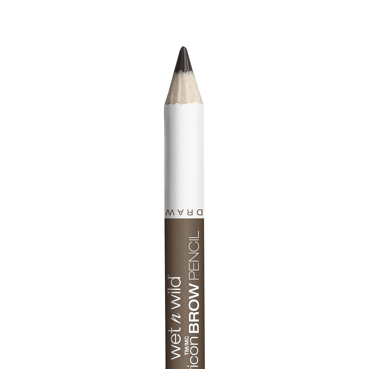 wet n wild Color Icon Brow Pencil, Brunettes Eyebrow, Dark Brown Eyebrow Pencil and Brush(Brunettes Do It Better – carded)