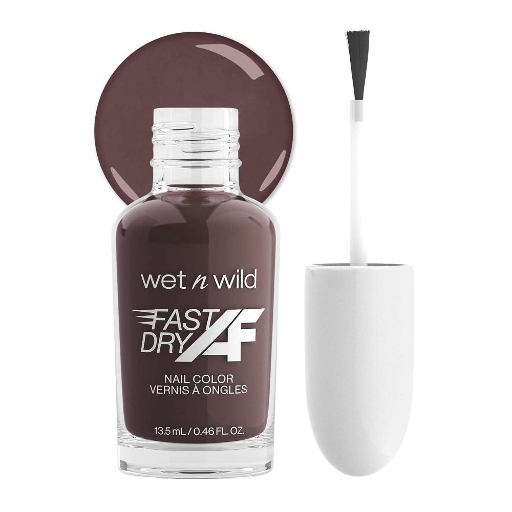 wet n wild Fast Dry AF Nail Polish, Quick 40 Second Dry Time, Long Lasting High-Shine – Red Light District(Get Stoned)