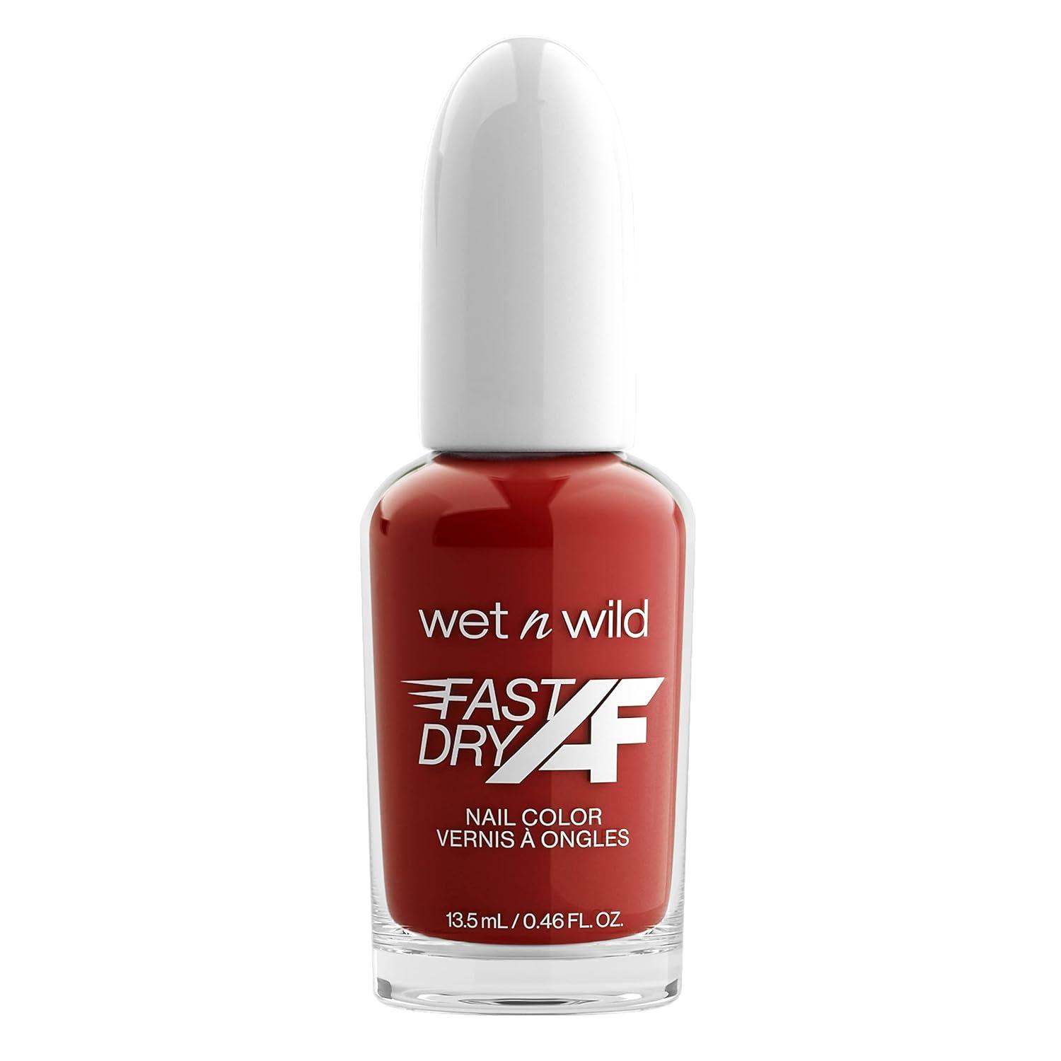 wet n wild Fast Dry AF Nail Polish, Quick 40 Second Dry Time, Long Lasting High-Shine – Red Light District(Red Light District)