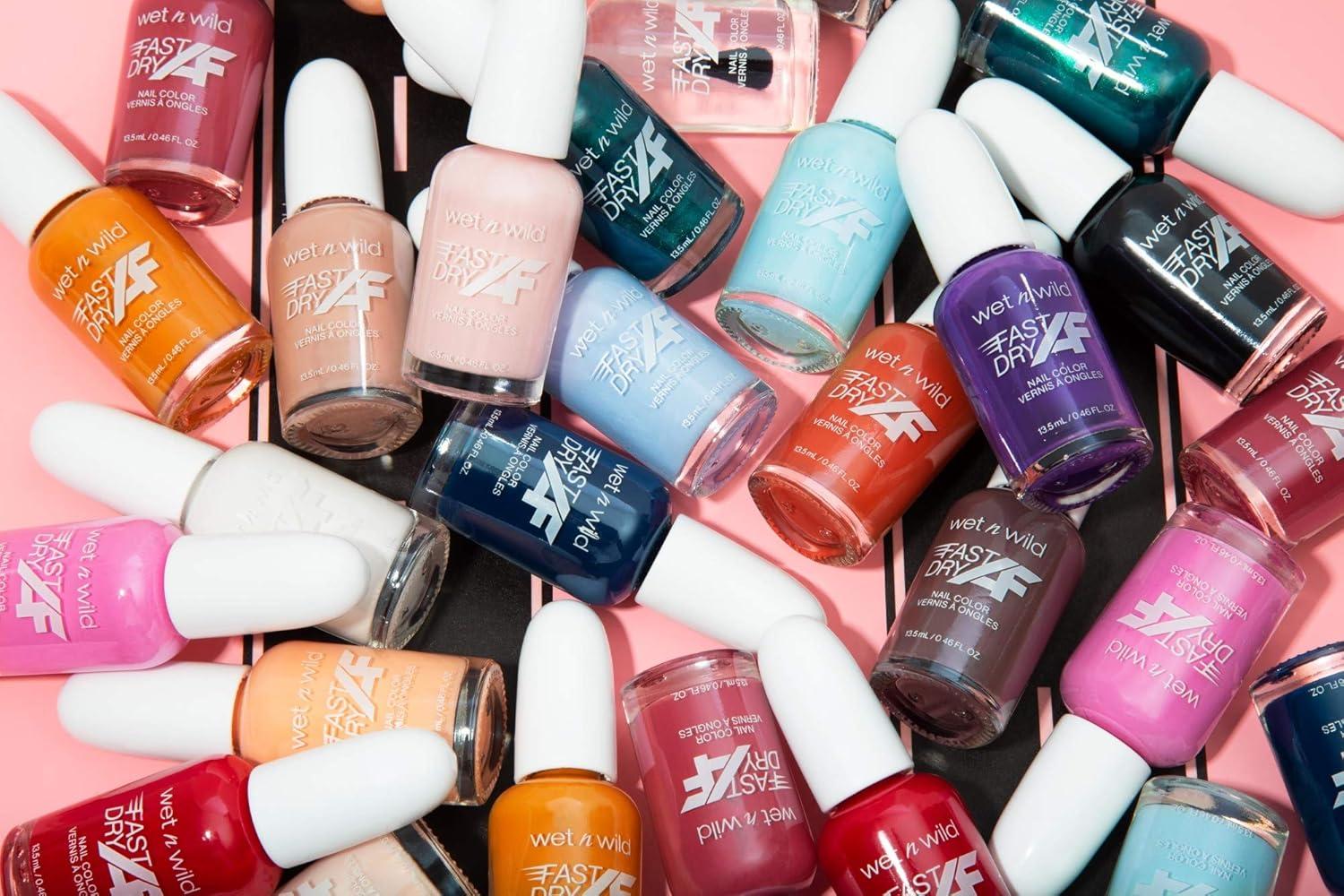 wet n wild Fast Dry AF Nail Polish, Quick 40 Second Dry Time, Long Lasting High-Shine – Red Light District(Red Light District)