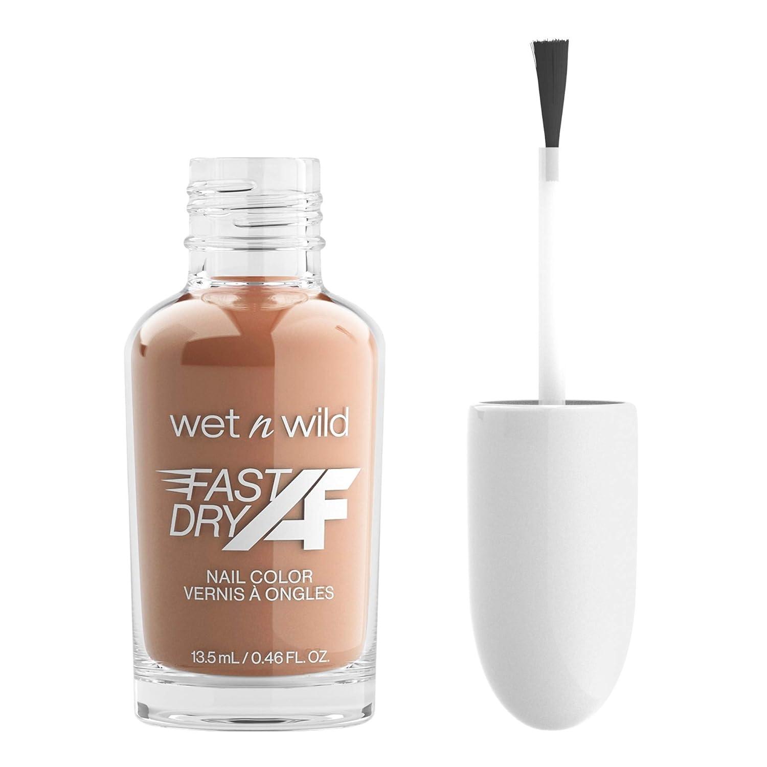 wet n wild Fast Dry AF Nail Polish, Quick 40 Second Dry Time, Long Lasting High-Shine – Red Light District(Sorry  I’m Latte)
