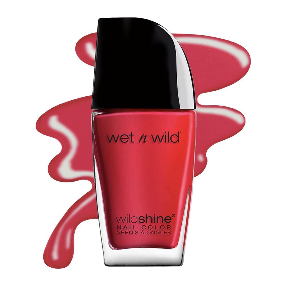 wet n wild Wild Shine Nail Polish, Clear Nail Protector(Red Red)
