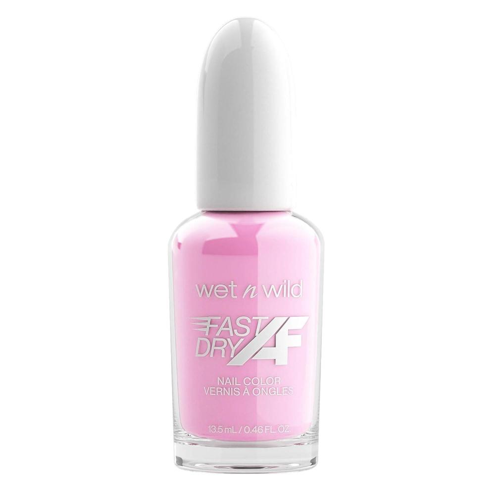 wet n wild Fast Dry AF Nail Polish, Quick 40 Second Dry Time, Long Lasting High-Shine – Red Light District(Cotton Candy)