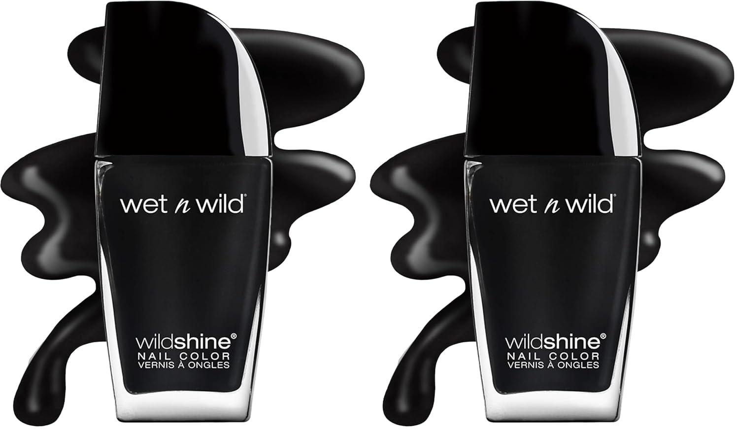 wet n wild Wild Shine Nail Polish, Clear Nail Protector(Black Crème)