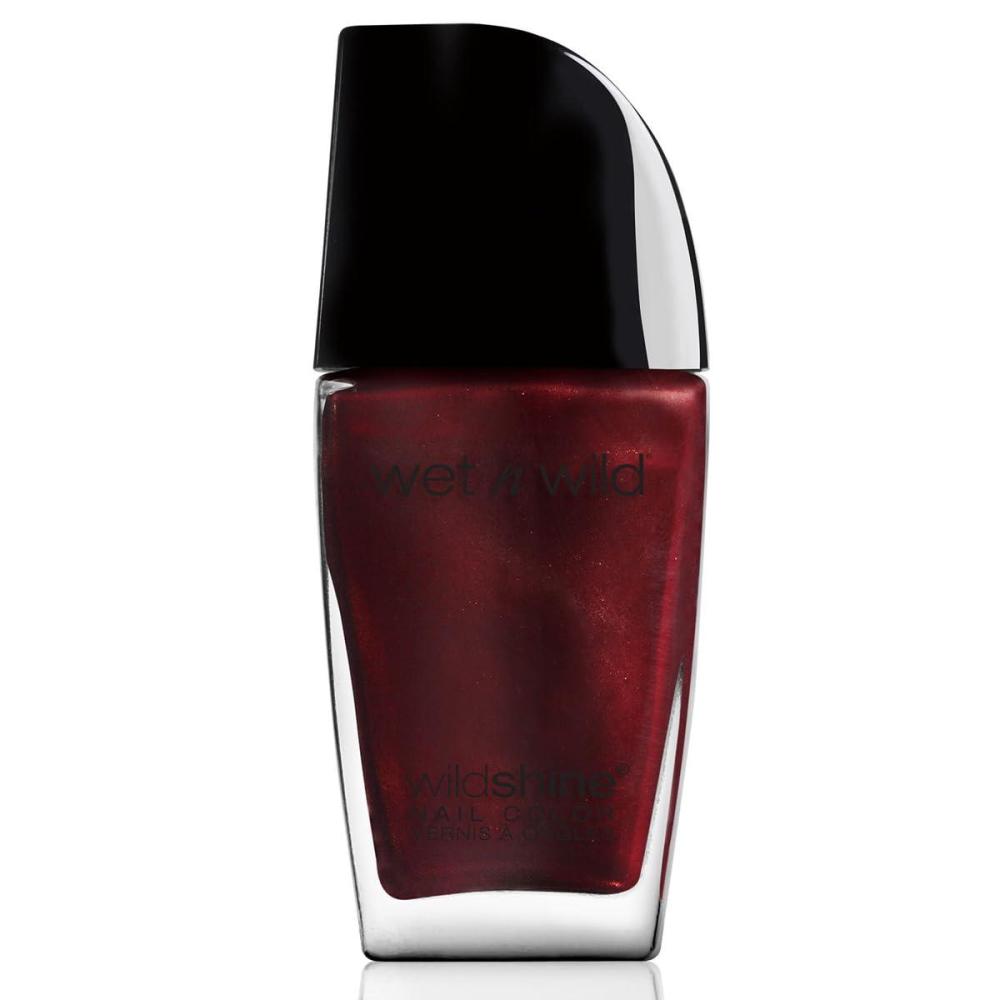 wet n wild Wild Shine Nail Polish, Clear Nail Protector(Burgundy Frost)