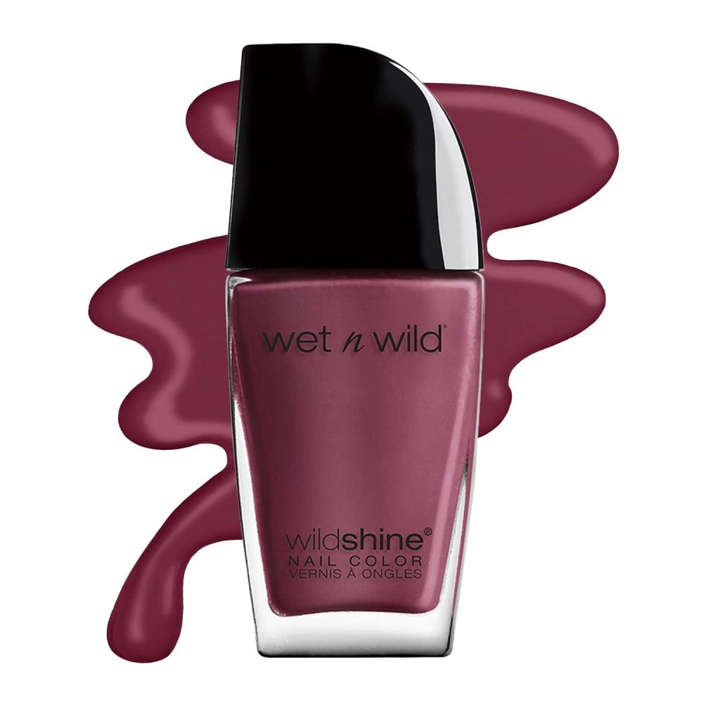 wet n wild Wild Shine Nail Polish, Clear Nail Protector(Grape Minds Think Alike)