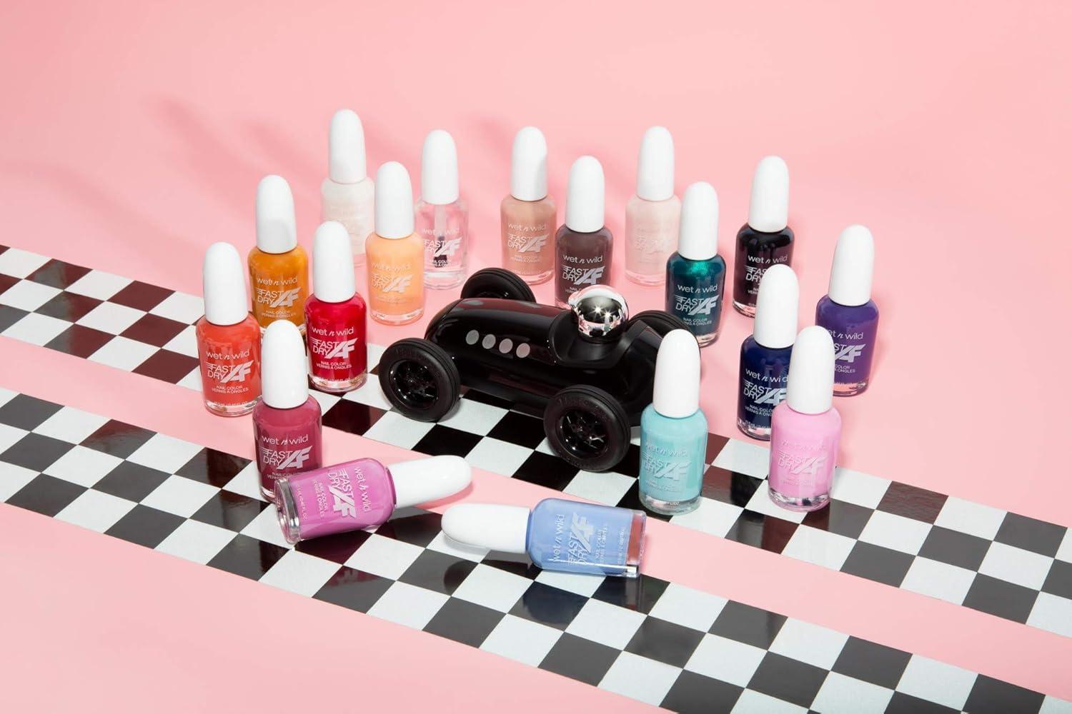 wet n wild Fast Dry AF Nail Polish, Quick 40 Second Dry Time, Long Lasting High-Shine – Red Light District(X-Ray Vision)
