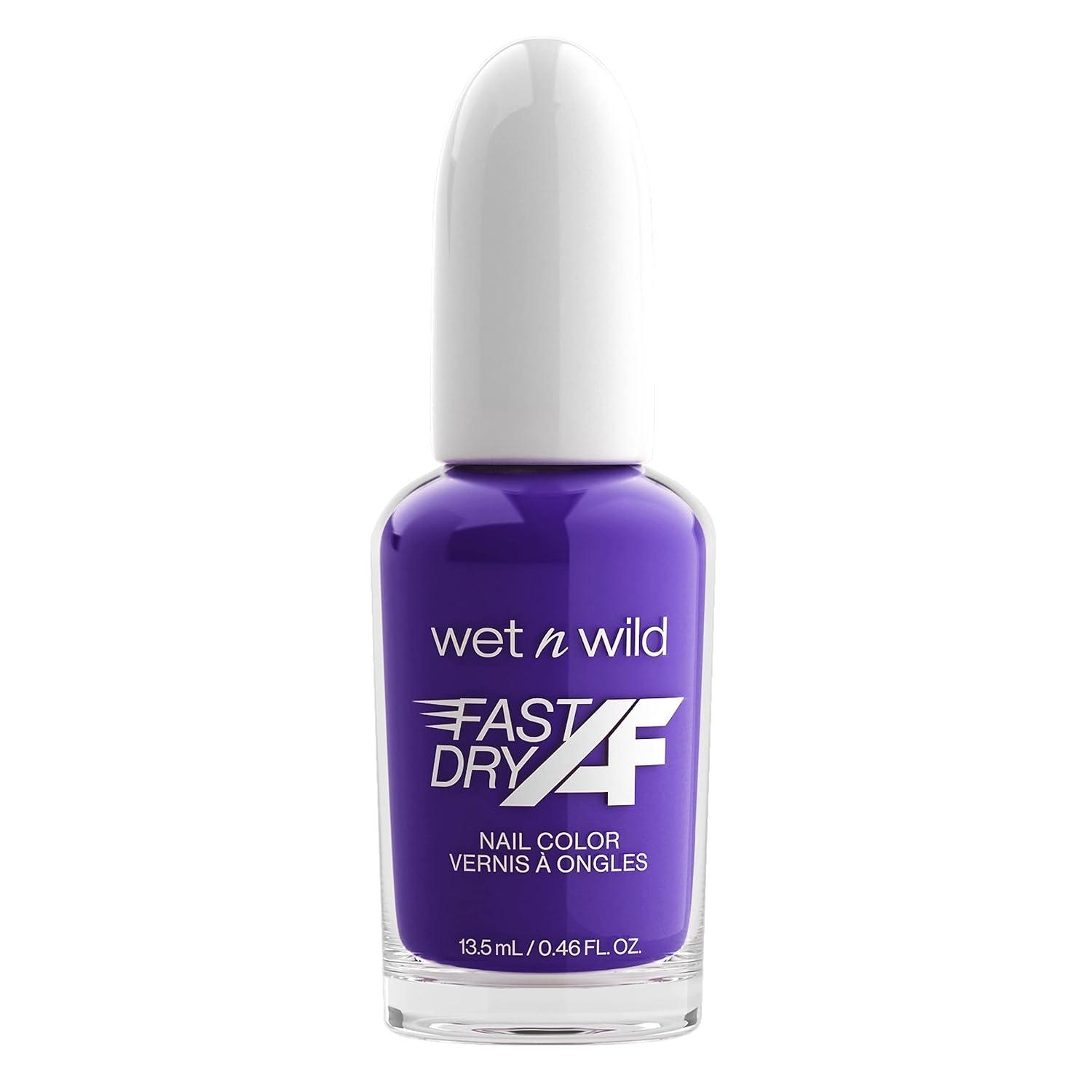 wet n wild Fast Dry AF Nail Polish, Quick 40 Second Dry Time, Long Lasting High-Shine – Red Light District(Married Into Royalty)