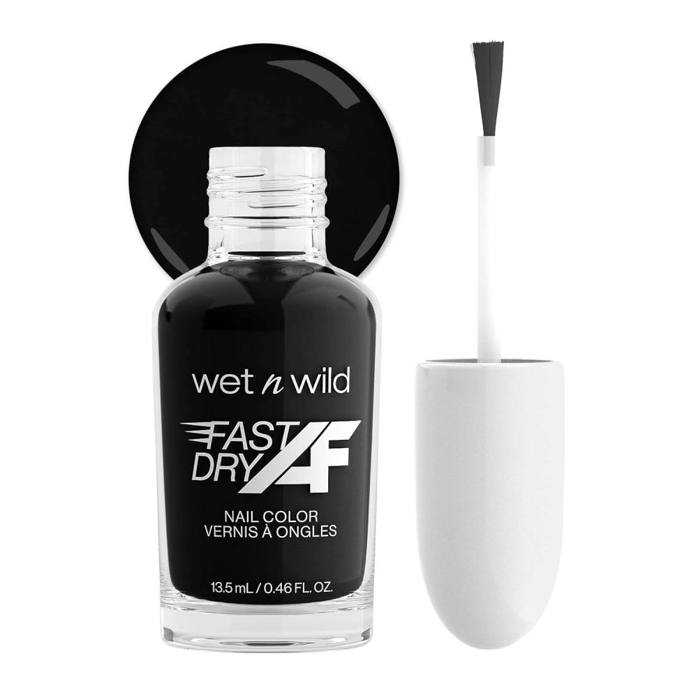 wet n wild Fast Dry AF Nail Polish, Quick 40 Second Dry Time, Long Lasting High-Shine – Red Light District(Throwing Shade)