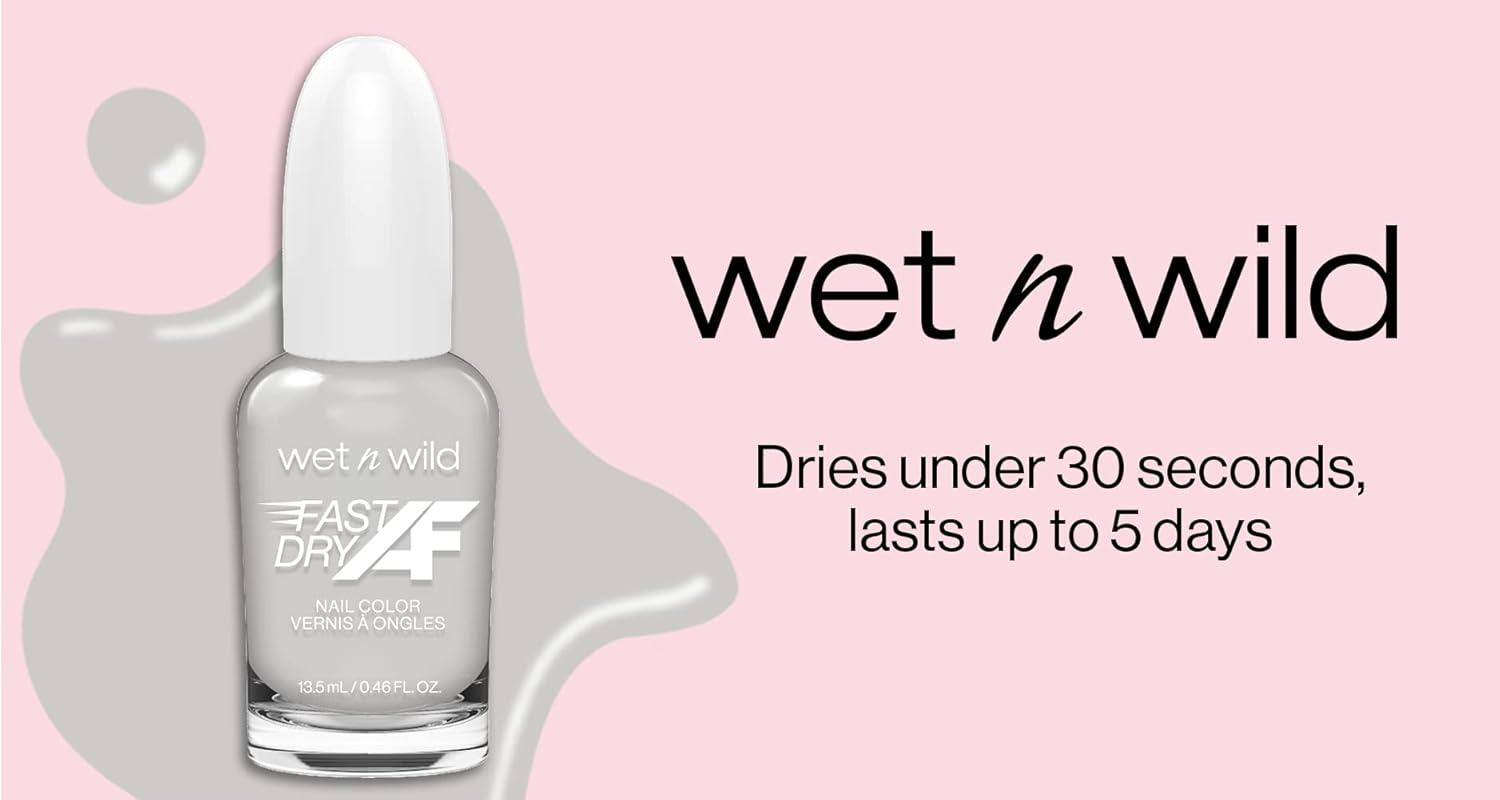 wet n wild Fast Dry AF Nail Polish, Quick 40 Second Dry Time, Long Lasting High-Shine – Red Light District(Out Of Pistachios)
