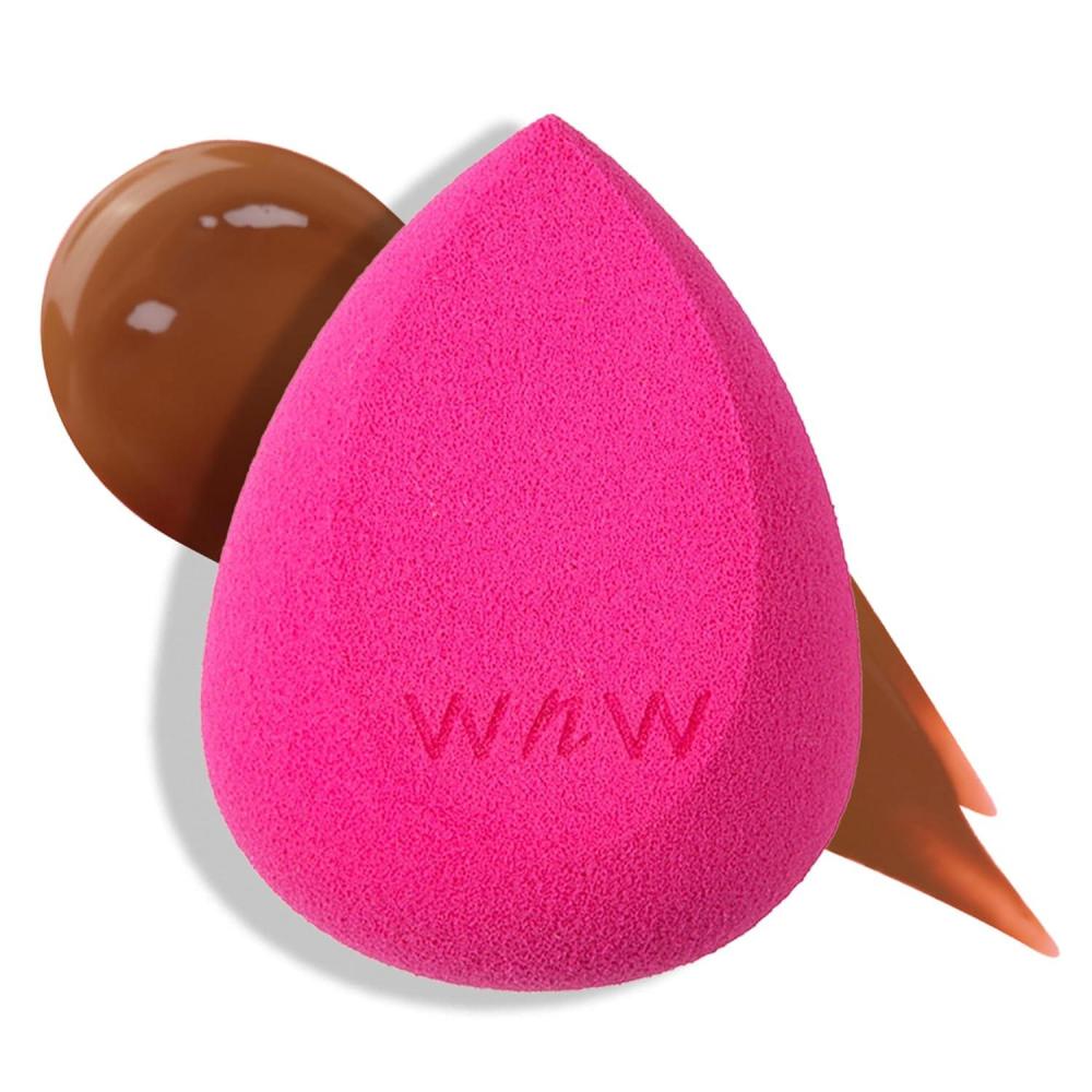 wet n wild Makeup Sponge – Low Product Absorption for Streak-Free Application, Effortless Blending Beauty for a Smooth Professional Looking Finish, Cruelty-Free & Vegan-Microfiber(Pink)