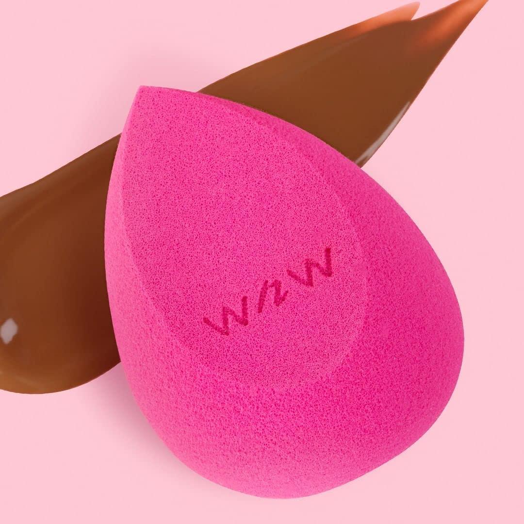 wet n wild Makeup Sponge – Low Product Absorption for Streak-Free Application, Effortless Blending Beauty for a Smooth Professional Looking Finish, Cruelty-Free & Vegan-Microfiber(Pink)