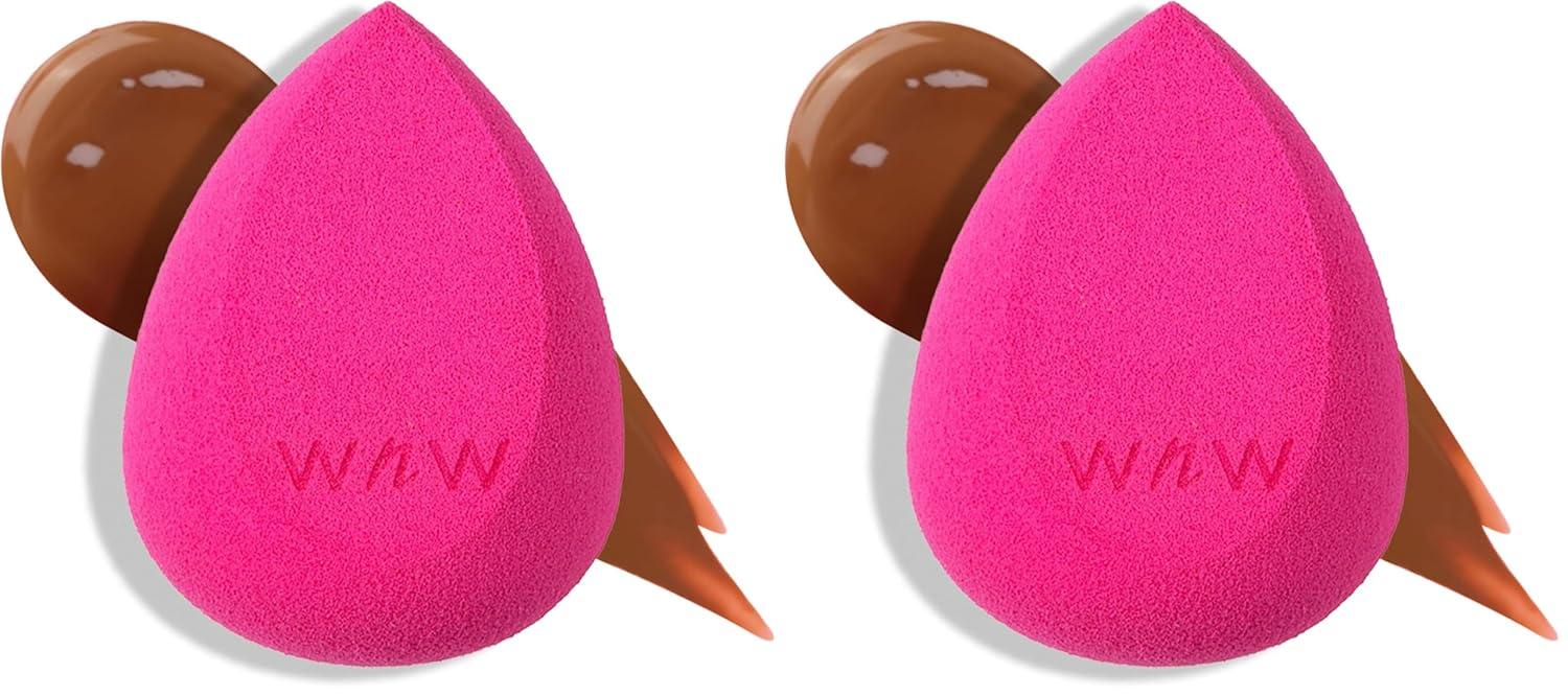 wet n wild Makeup Sponge – Low Product Absorption for Streak-Free Application, Effortless Blending Beauty for a Smooth Professional Looking Finish, Cruelty-Free & Vegan-Microfiber(Pink)