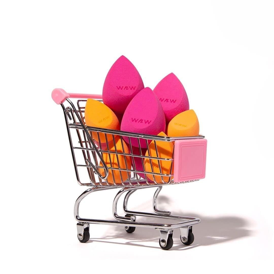 wet n wild Makeup Sponge – Low Product Absorption for Streak-Free Application, Effortless Blending Beauty for a Smooth Professional Looking Finish, Cruelty-Free & Vegan-Microfiber(Pink)