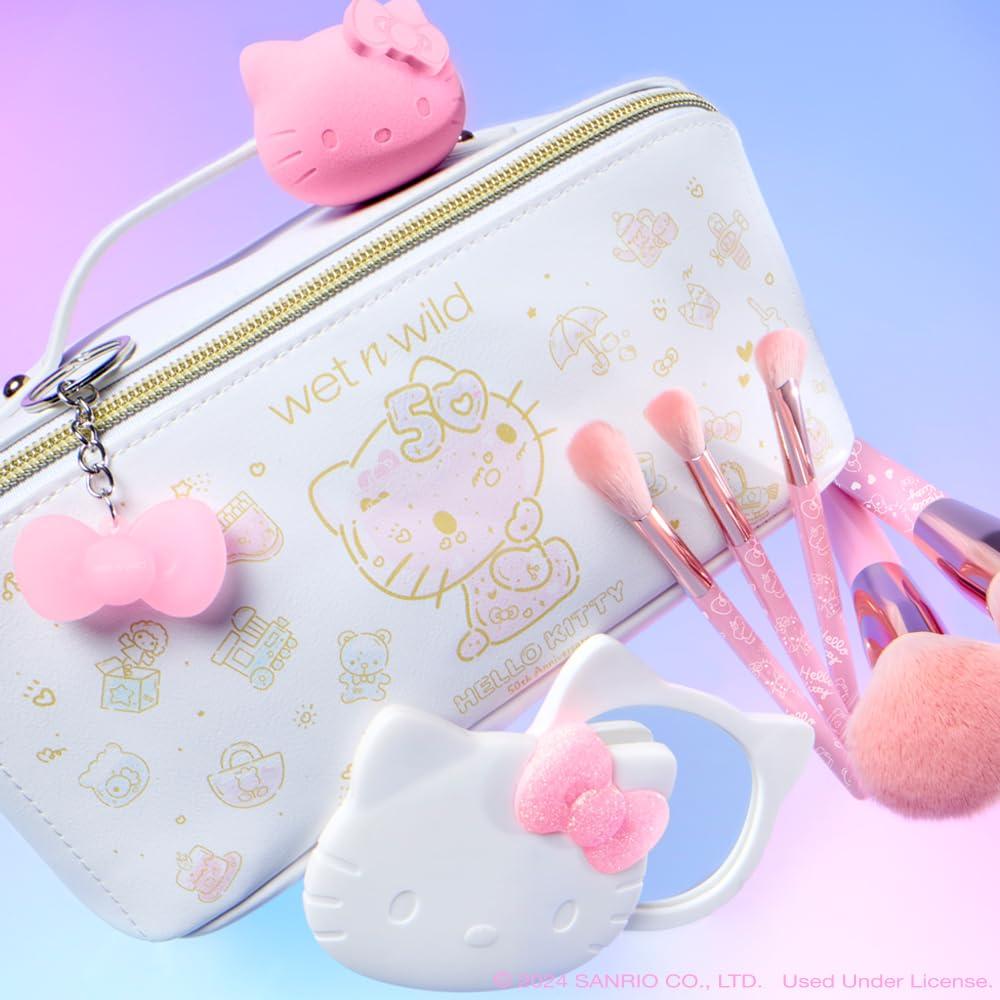 wet n wild Hello Kitty Collection, Mirror & Pink Bow Keychain Duo, Comfort-Grip Handle, Versatile & Portable Hand Mirror
