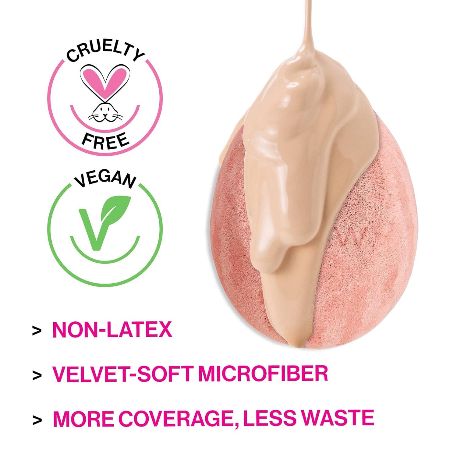 wet n wild Makeup Sponge – Low Product Absorption for Streak-Free Application, Effortless Blending Beauty for a Smooth Professional Looking Finish, Cruelty-Free & Vegan-Microfiber(Microfiber)