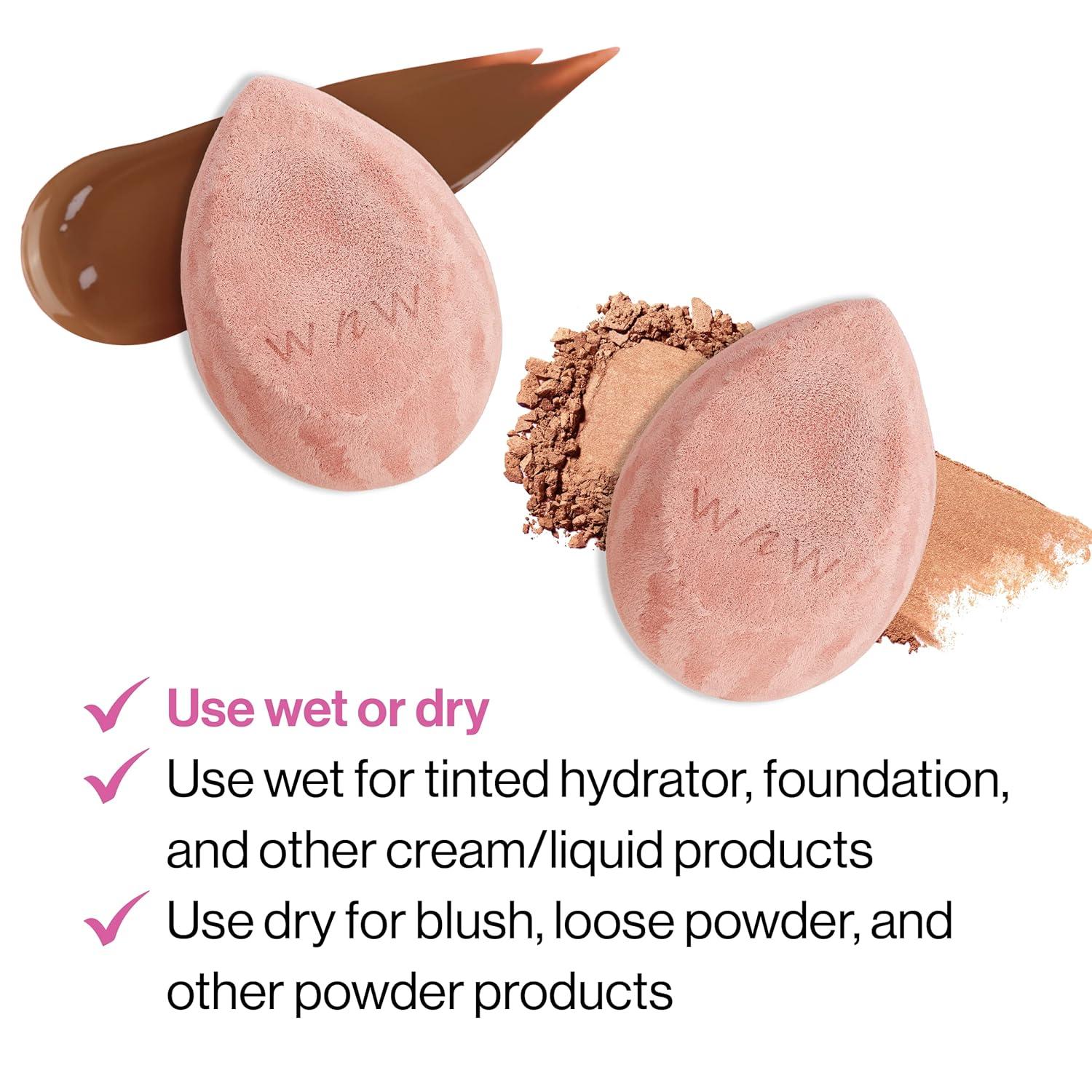 wet n wild Makeup Sponge – Low Product Absorption for Streak-Free Application, Effortless Blending Beauty for a Smooth Professional Looking Finish, Cruelty-Free & Vegan-Microfiber(Microfiber)
