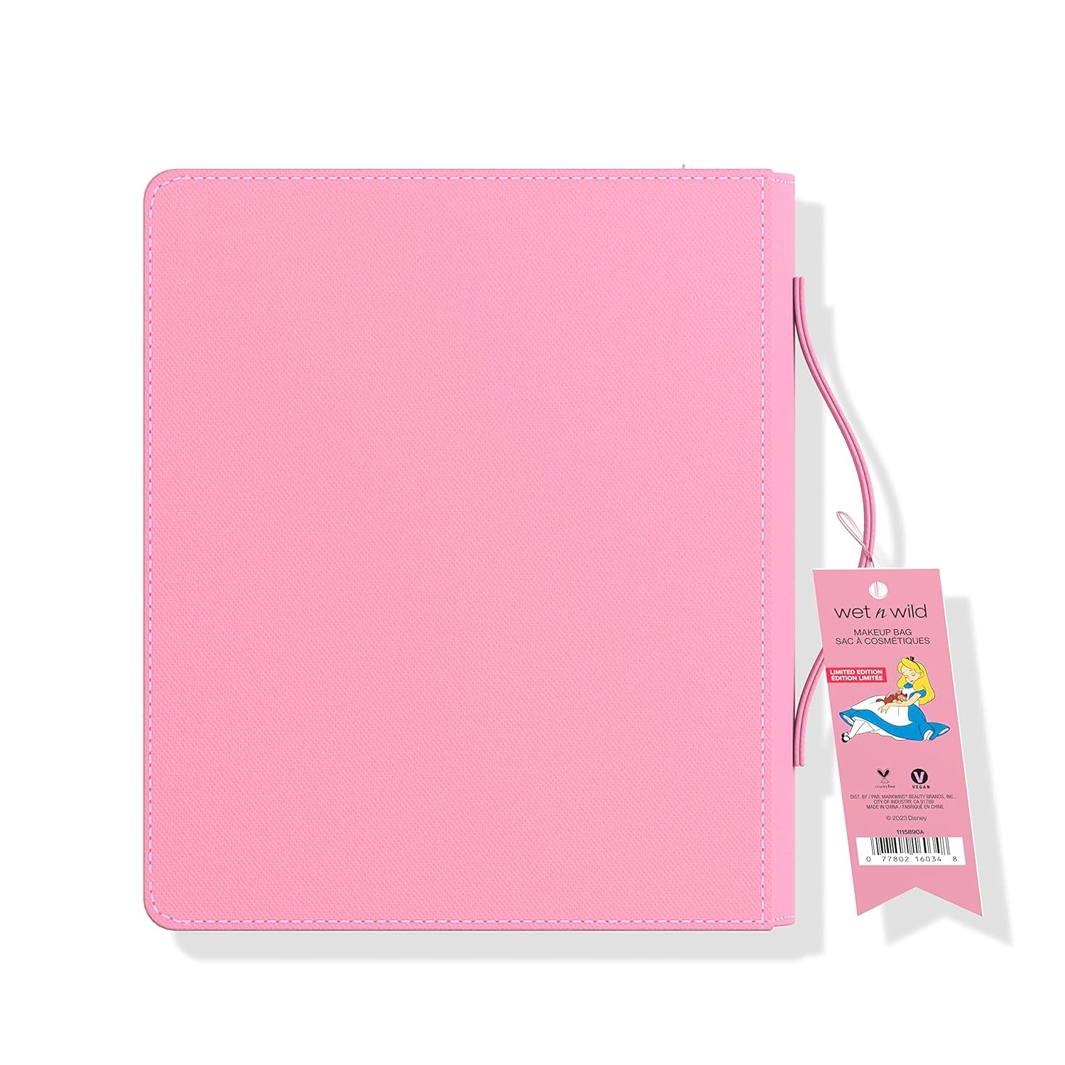 wet n wild Alice in Wonderland Makeup Bag, Limited Edition Collection Travel Pouch with Full-Zip Closure & Flexible Cotton Design(Alice in Wonderland)