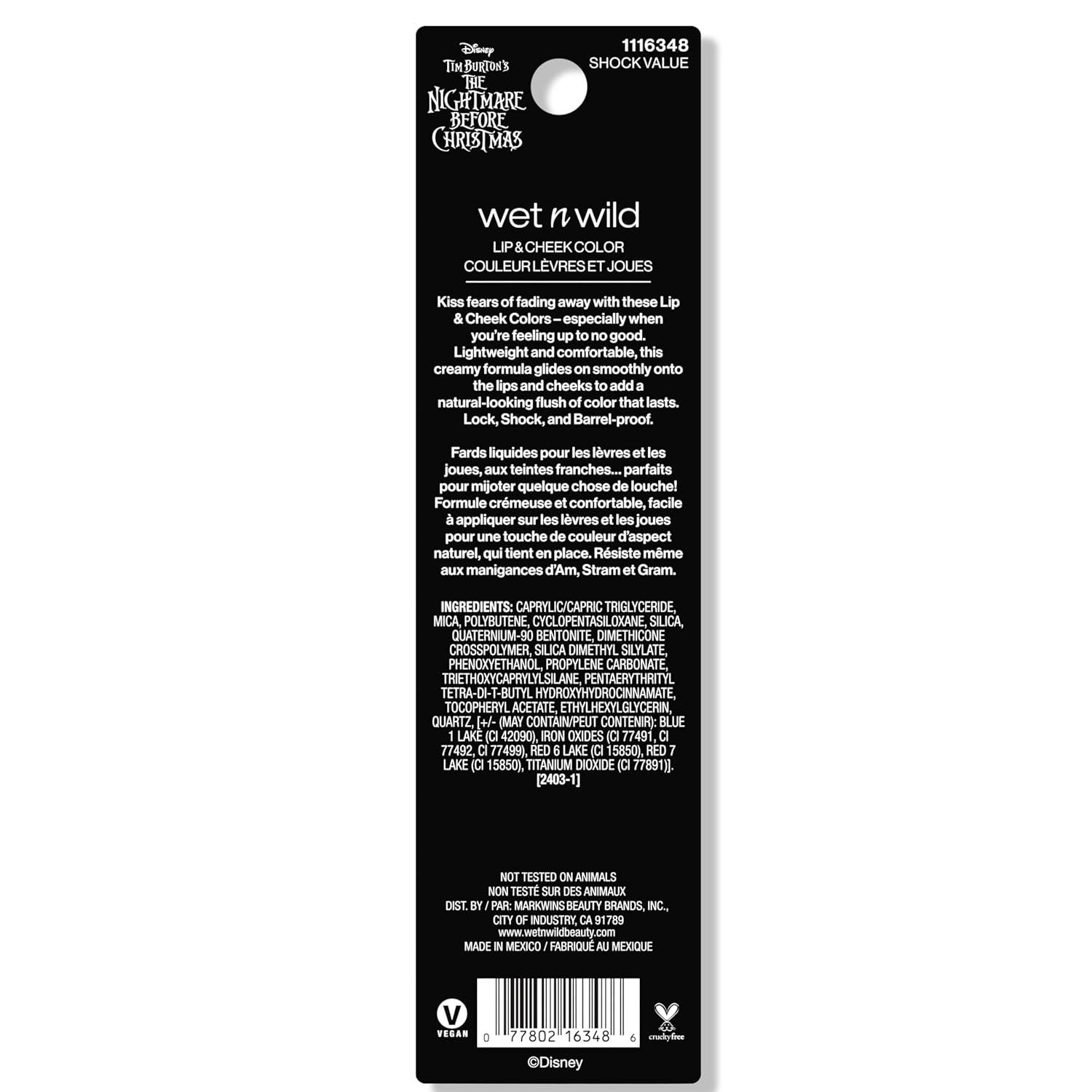 wet n wild Nightmare Before Christmas Lip & Cheek Color-On Lockdown(Shock Value)