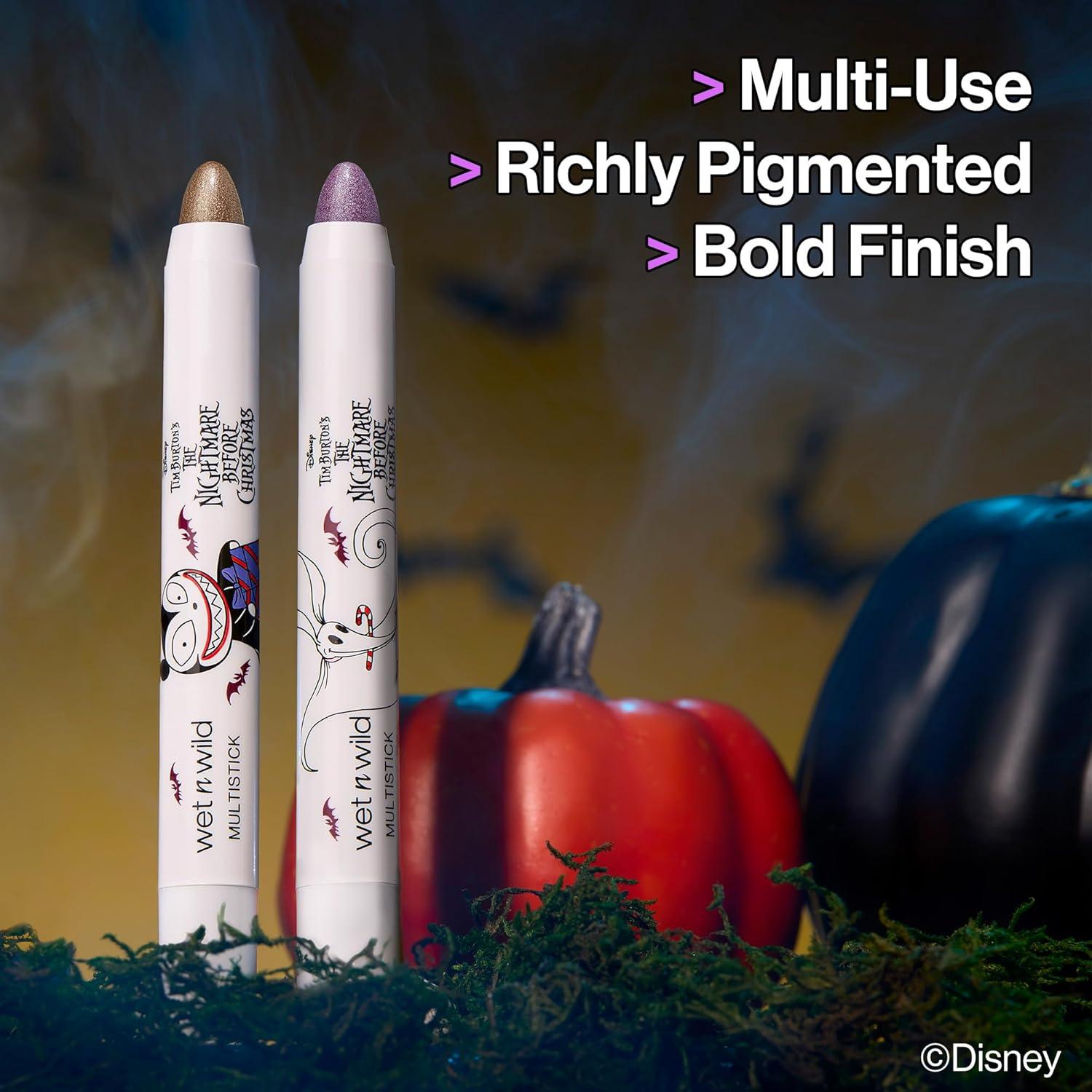 wet n wild Nightmare Before Christmas 2-Piece Multistick Set, Shimmer Finish for Eyes, Lips & Face, Nourishing Cream Formula, Cruelty-Free