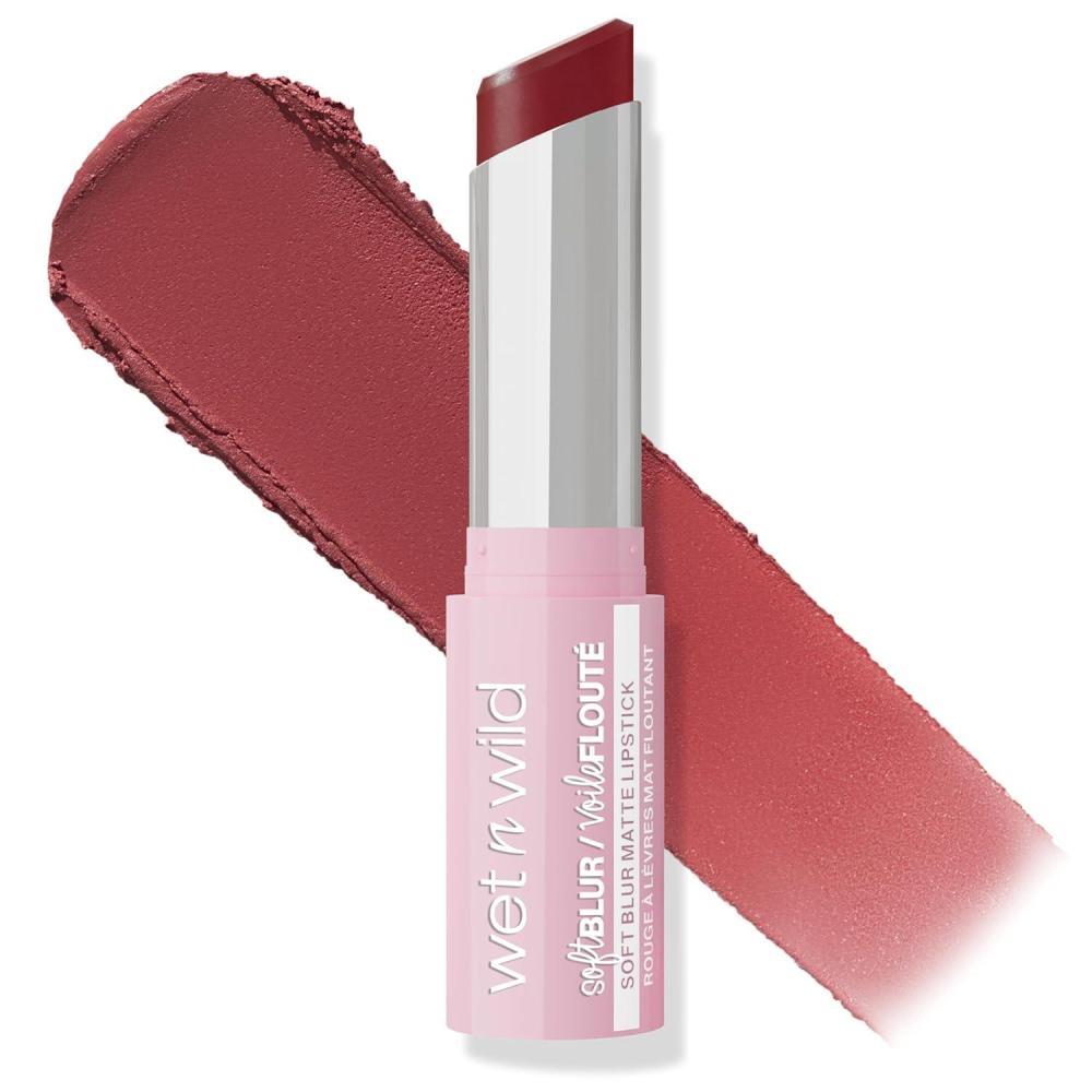 wet n wild Soft Blur Matte Lipstick, Velvety Semi-Sheer Buildable Color, Soft Matte Powdery Finish, Comfortable Wear, Vegan & Cruelty-Free – Apricot Smoothie(I’m Shy)