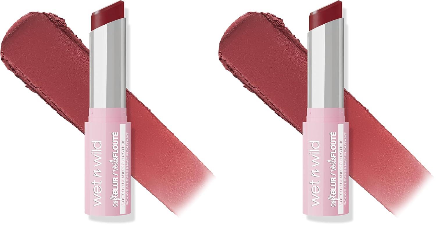 wet n wild Soft Blur Matte Lipstick, Velvety Semi-Sheer Buildable Color, Soft Matte Powdery Finish, Comfortable Wear, Vegan & Cruelty-Free – Apricot Smoothie(I’m Shy)