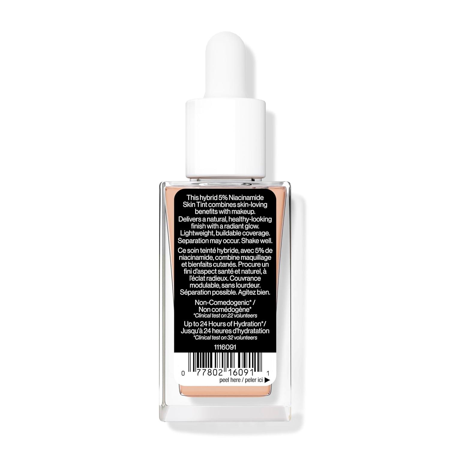 wet n wild Bare Focus Skin Tint, 5% Niacinamide Enriched, Buildable Sheer Lightweight Coverage, Natural Radiant Finish, Hyaluronic & Vitamin Hydration Boost, Cruelty-Free & Vegan – Fair Beige(Rosy Light)