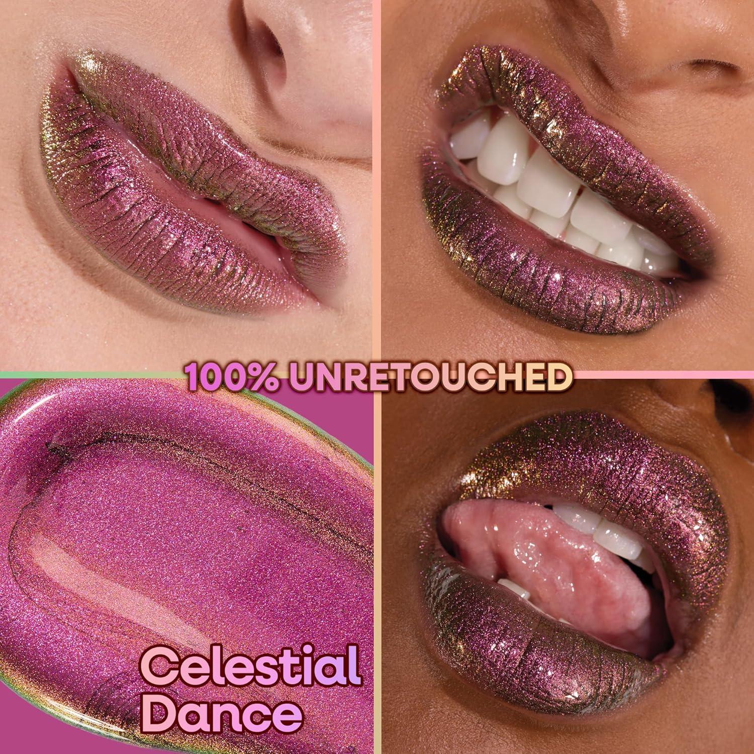 wet n wild Chameleon Chrome Lip Foil, Bold Light-Reflecting Pigments, Multidimensional Shine, Non-Sticky Smooth Formula,Vegan & Cruelty-Free – Halo’s Way(Celestial Dance)