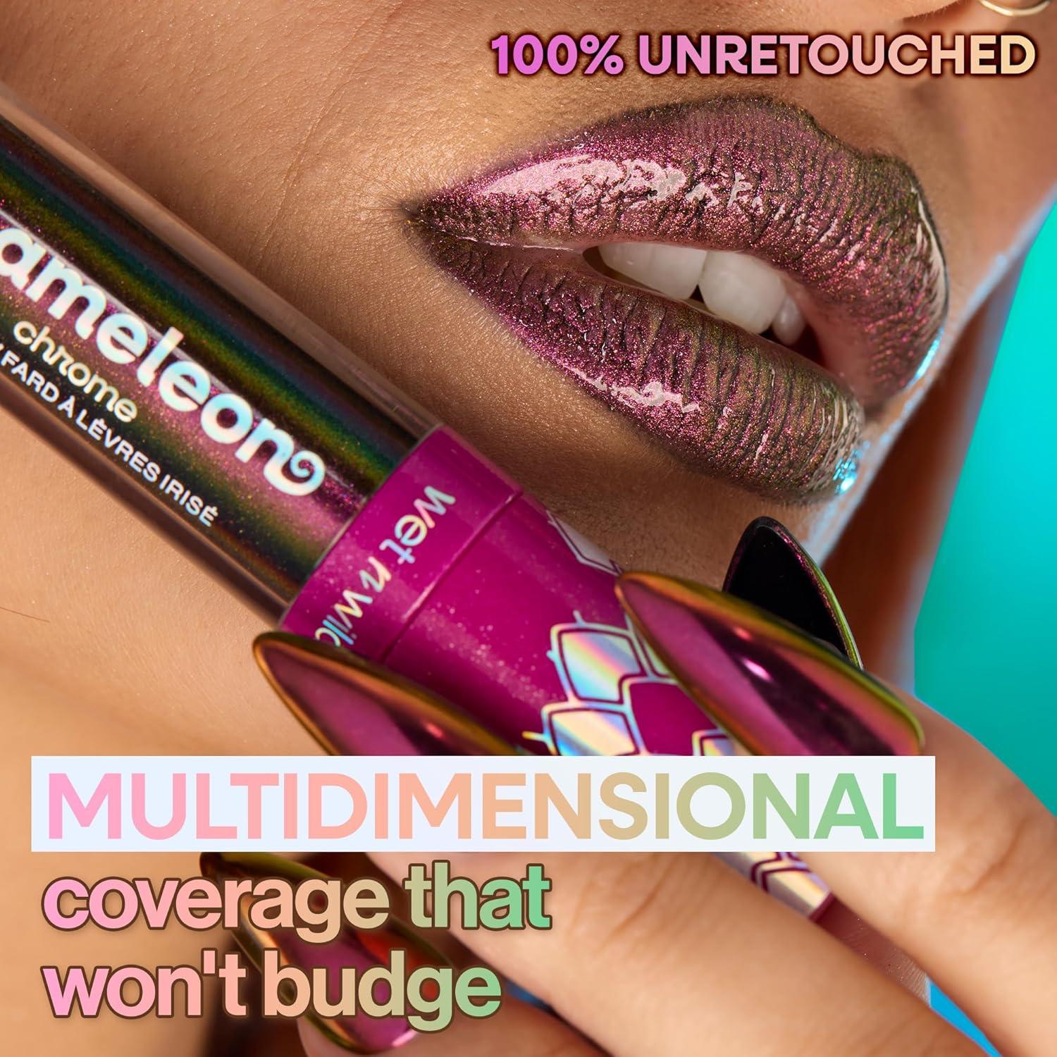 wet n wild Chameleon Chrome Lip Foil, Bold Light-Reflecting Pigments, Multidimensional Shine, Non-Sticky Smooth Formula,Vegan & Cruelty-Free – Halo’s Way(Celestial Dance)