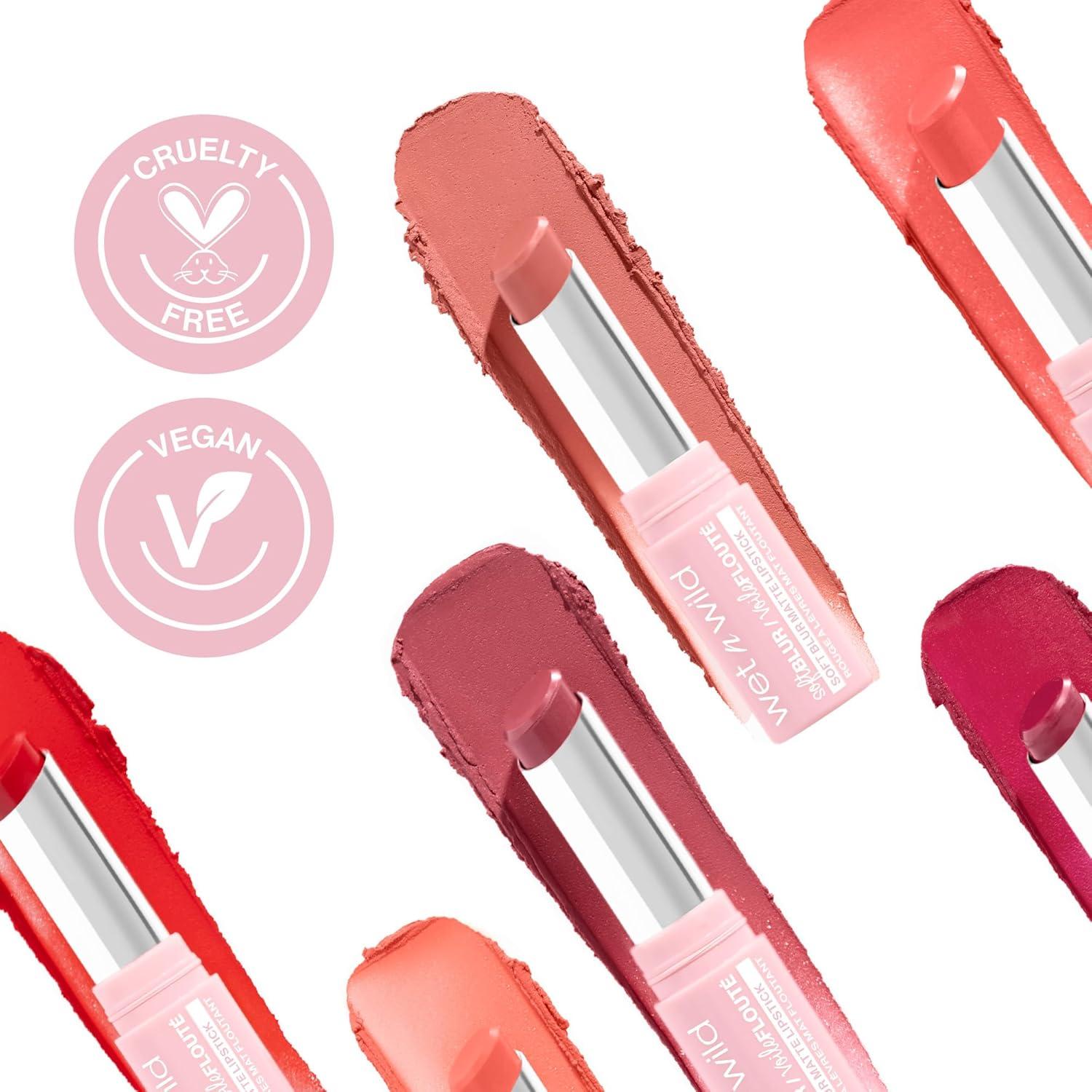 wet n wild Soft Blur Matte Lipstick, Velvety Semi-Sheer Buildable Color, Soft Matte Powdery Finish, Comfortable Wear, Vegan & Cruelty-Free – Apricot Smoothie(Homecoming Queen)