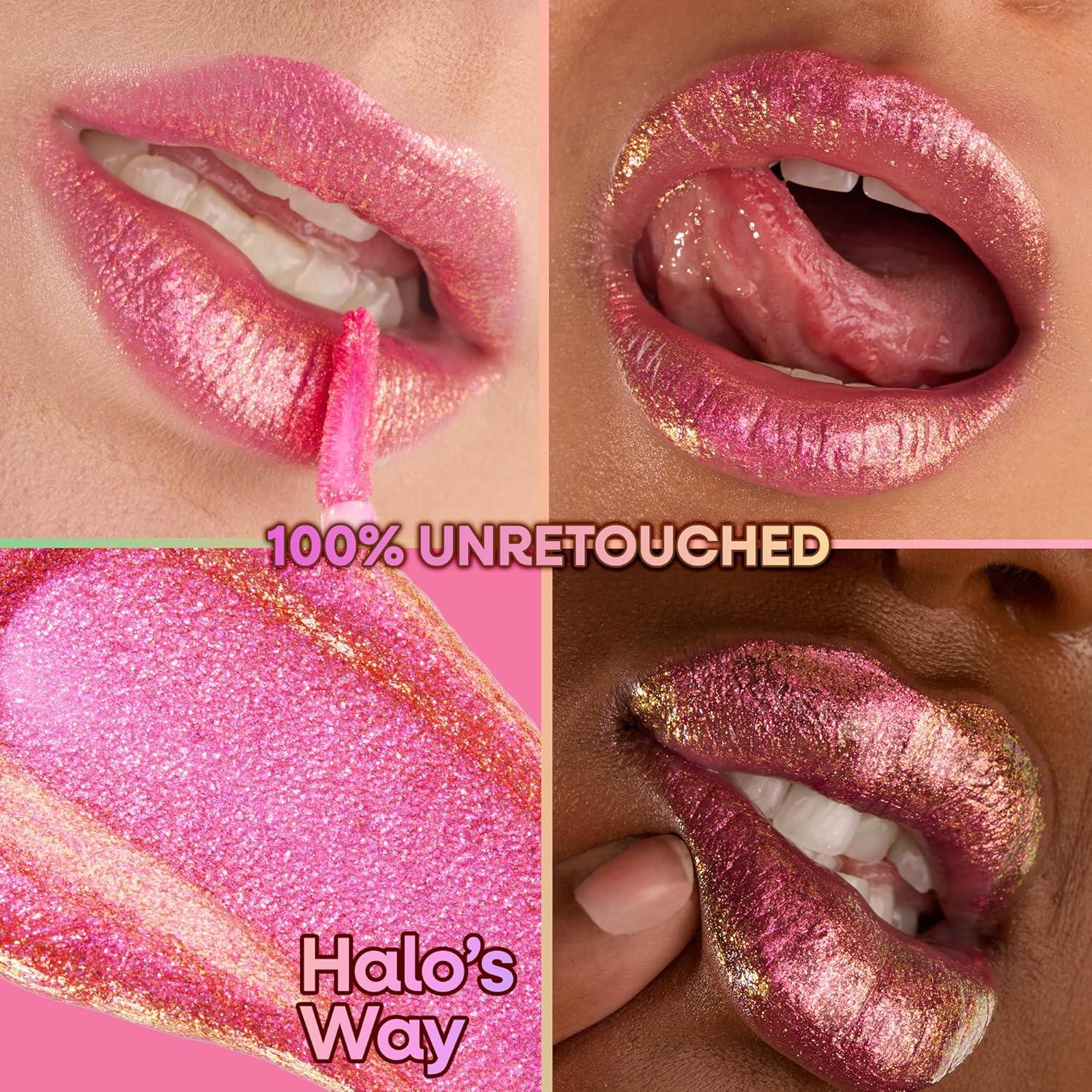wet n wild Chameleon Chrome Lip Foil, Bold Light-Reflecting Pigments, Multidimensional Shine, Non-Sticky Smooth Formula,Vegan & Cruelty-Free – Halo’s Way(Halo’s Way)